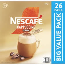 Nescafe Cappuccino Strong Coffee Sachets 26pk
