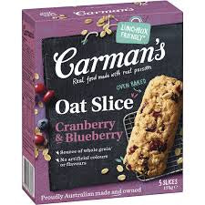 Carmans Oat Slices Cranberry & Blueberry 175g 5pk