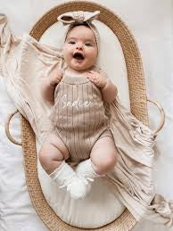 Petite & Co Thick Rib Singlet Teddy Brown 3-6mths