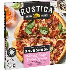 McCain Rustica Pizza Sourdough Salami & Double Smoked Leg Ham 430g