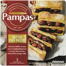 Pampas Frozen Butter Pastry Puff 550g