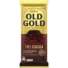 Cadbury Old Gold Dark 70% Cocoa Chocolate Block 180g