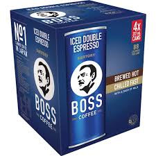 Boss Iced Double Espresso 237ml 4pk