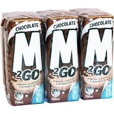 M2Go Chocolate UHT Milk 250ml 6pk