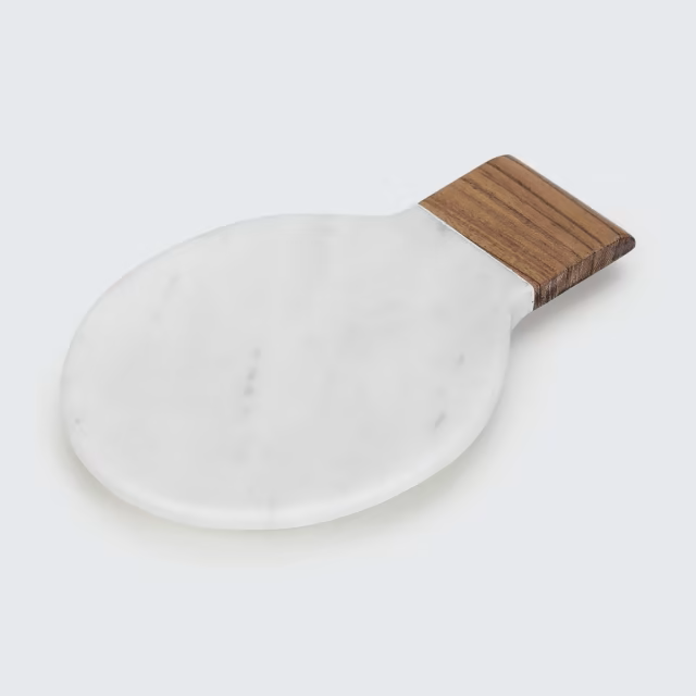 Marble & Acacia Spoon Rest Small