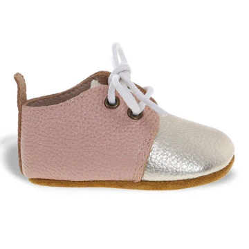 Fauve & Co Evie Leather Oxford Shoes Rose Gold Size 3 (6-12mth/11.8cm)