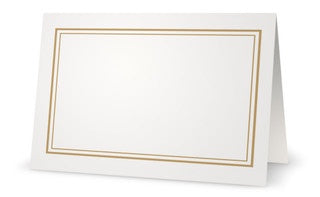 Byron & Yorke Place Cards Gold Border 90pk