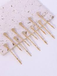 Twisted Gold Bobby Pins 5pk