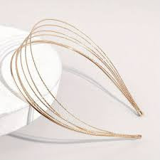 Solid Metallic Headband Gold