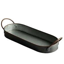 Retro French Country Iron Serving Tray 35x13x3.5cm