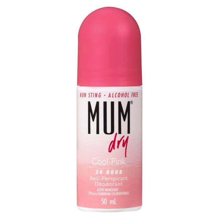 Mum Dry Antiperspirant Cool Pink All Day Roll On Deodorant 50mL