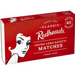 Redheads Extra Long Matches 45pk