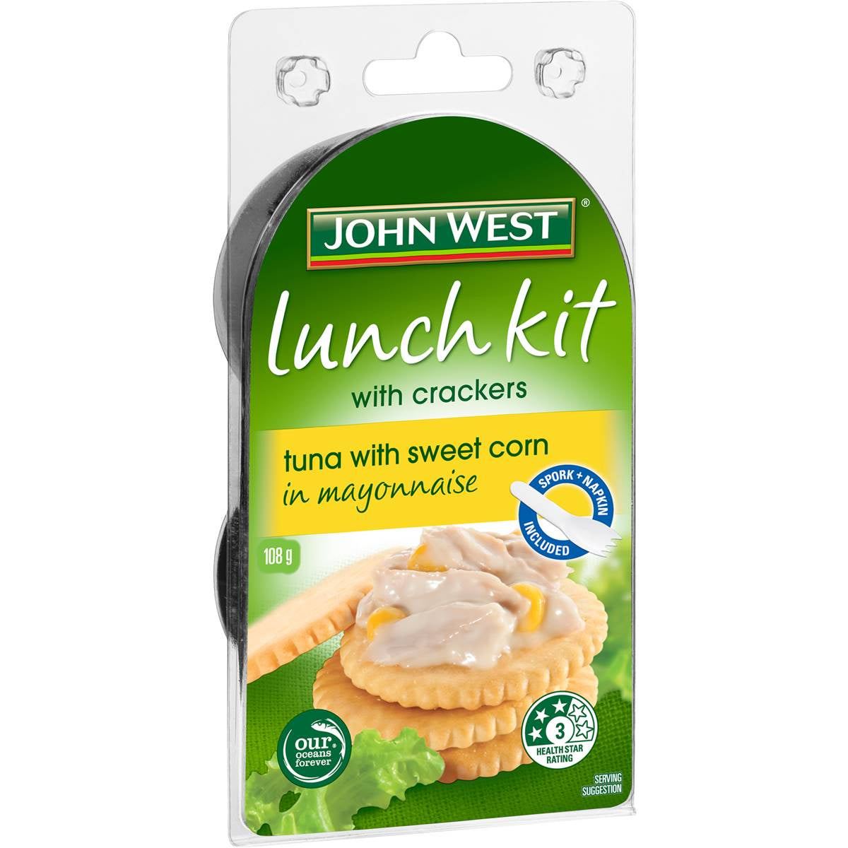 John West Lunch Kit Tuna Mayonnaise & Sweet Corn 108g