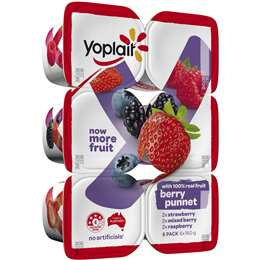 Yoplait Yoghurt Berry Punnet Mixed 6pk