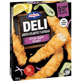 Birds Eye Deli Seasonal Catch Flathead In Light Batter 250g