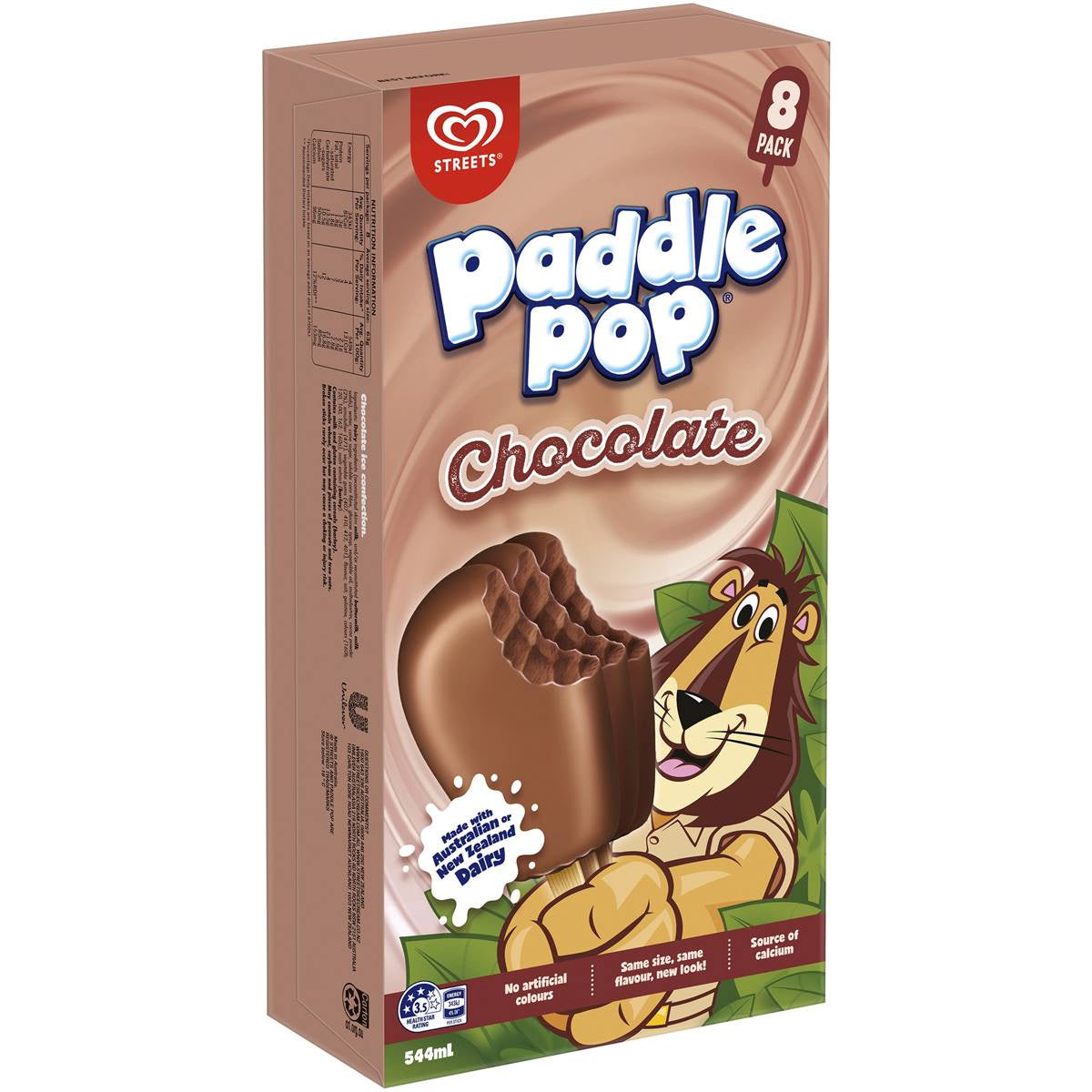 Streets Paddle Pop Chocolate 544mL 8pk