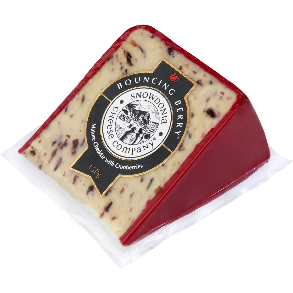 Snowdonia Bouncing Berry Cheddar Cheese With Cranberries 150g