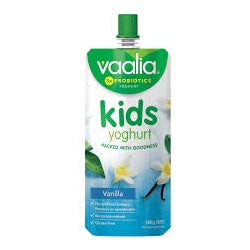 Vaalia Kids Probiotic Yoghurt Pouch Vanilla 140g