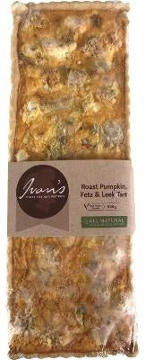 Ivans Tart Pumkin Feta & Leek 800g