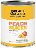 Black & Gold Peach Slices In Light Syrup 825g