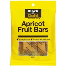 Black  & Gold Apricot Fruit Bars 200g