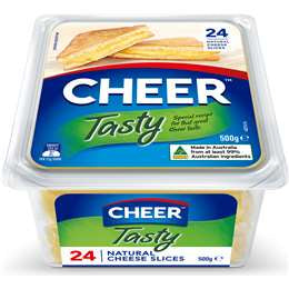 Cheer Cheese Slices Tasty 500g