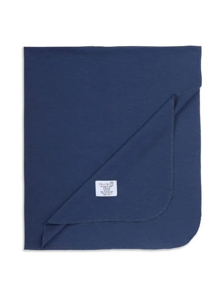 Fauve & Co Evie Stretch Jersey Swaddle Steel Blue 82x100cm