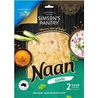 Simson's Pantry Naan Garlic 2pk