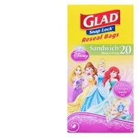 Glad Snaplock Sandwich Bags Girls 20pk*