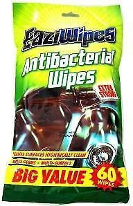 Eaziwipes Antibacterial Wipes 60pk