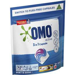 OMO Active Laundry Liquid 3in1 Capsule 588g 28pk