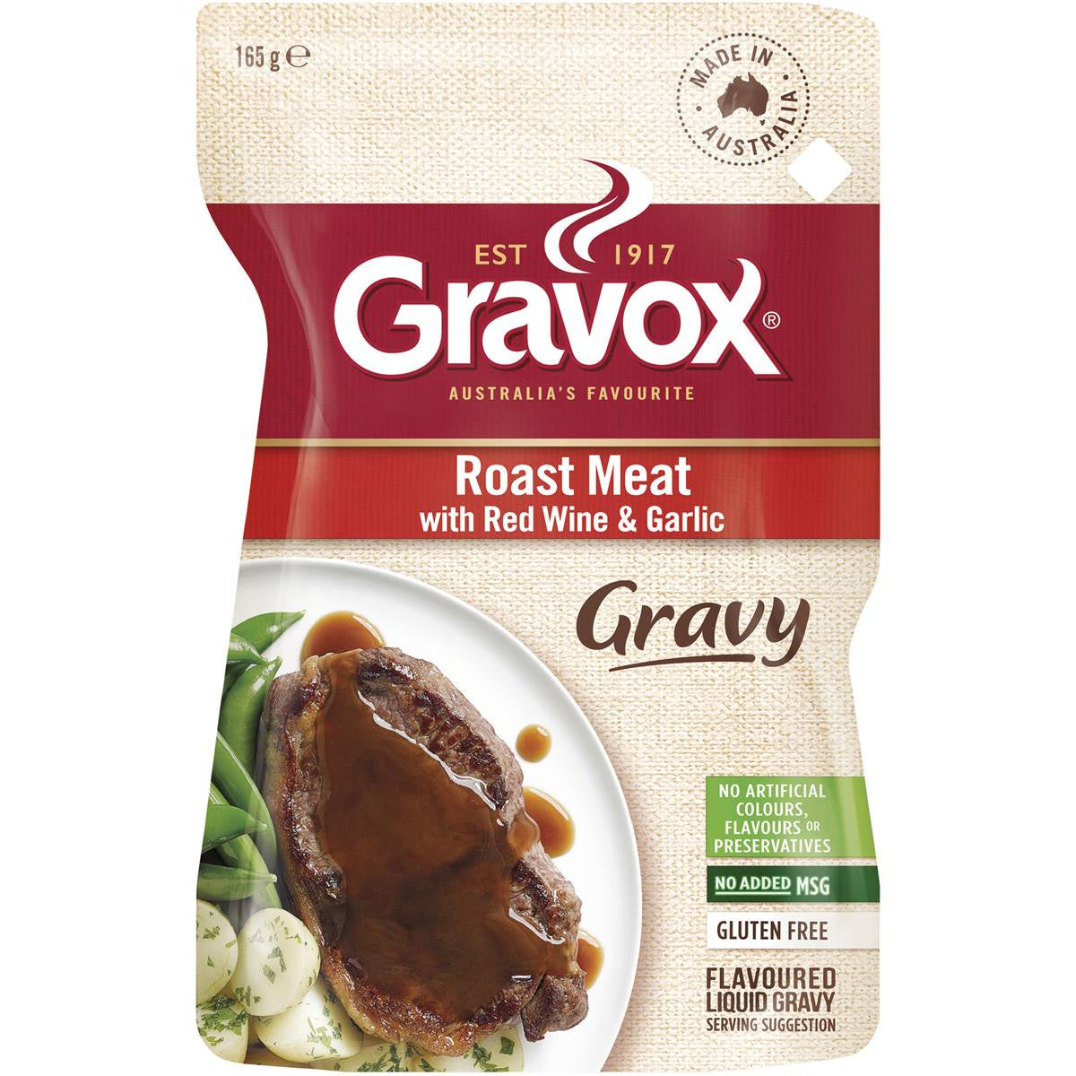 Gravox Roast Meat With Red Wine & Garlic Gravy Liquid Pouch 165g