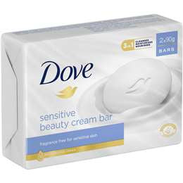 Dove Sensitive Beauty Cream Bar 90g 2pk