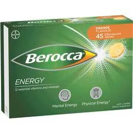 Berocca Vitamin B & C Orange Flavour Energy 45 Pack