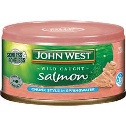 John West Salmon Skinless & Boneless In Springwater 200g