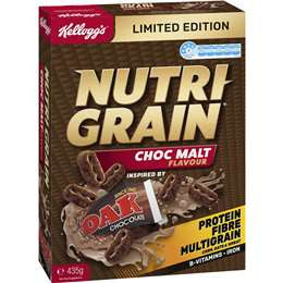 Kellogg's Nutri Grain Choc Malt Flavour Breakfast Cereal 435g