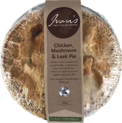 Ivans Family Pie Chicken Mushroom & Leek 900g