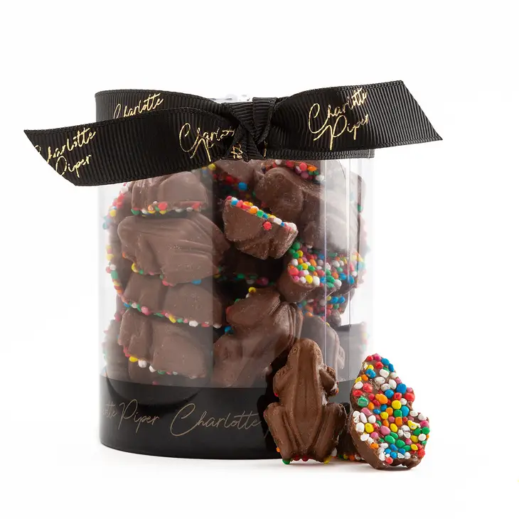 Charlotte Piper Milk Chocolate Tiny Frogs With Sprinkles 130g