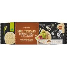 Woolworths Multigrain Brown Rice Crackers 100g