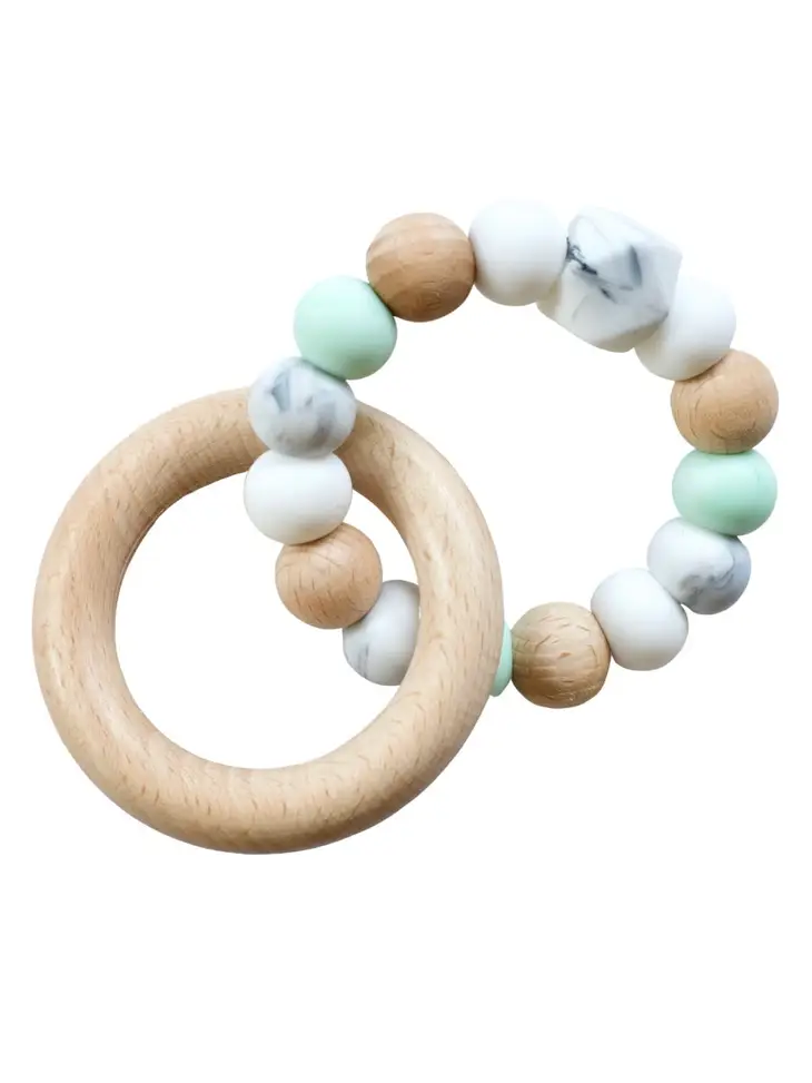 Fauve & Co Hex Teething Ring Mint