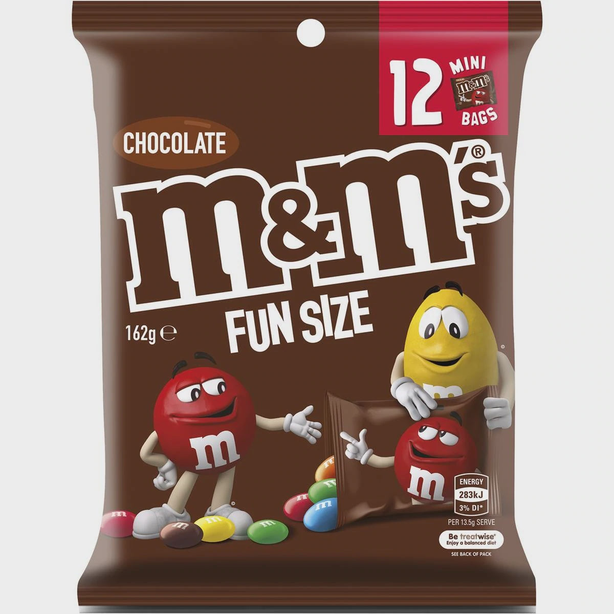 M&Ms Milk Chocolate Sharepack 162g 12pk