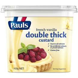 Pauls Custard French Vanilla Double Thick 900g