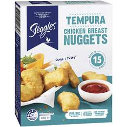 Steggles Chicken Breast Nuggets Tempura 400g