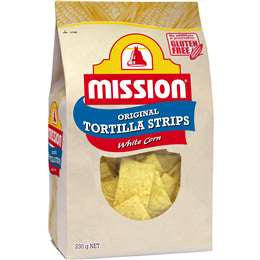 Mission Tortilla Strips White Corn 230g