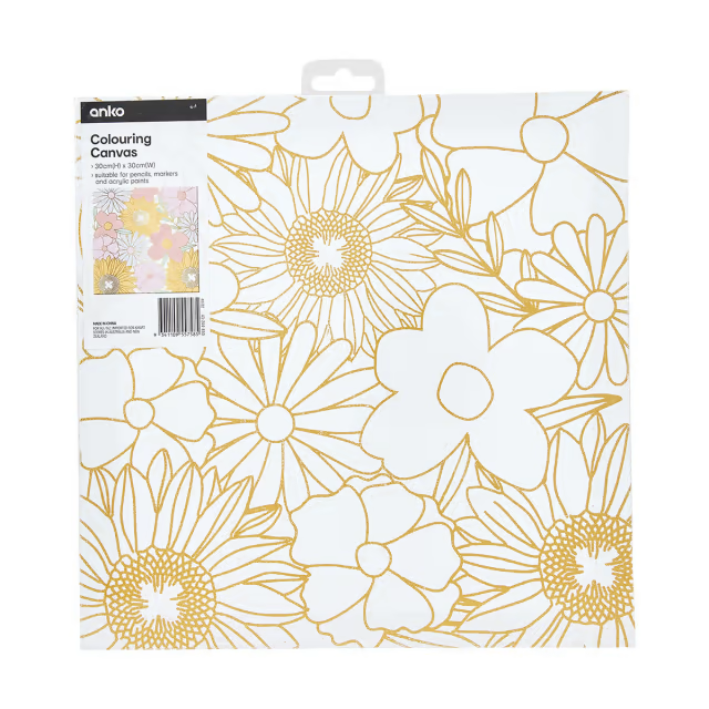 Colouring Canvas Foil Daisy