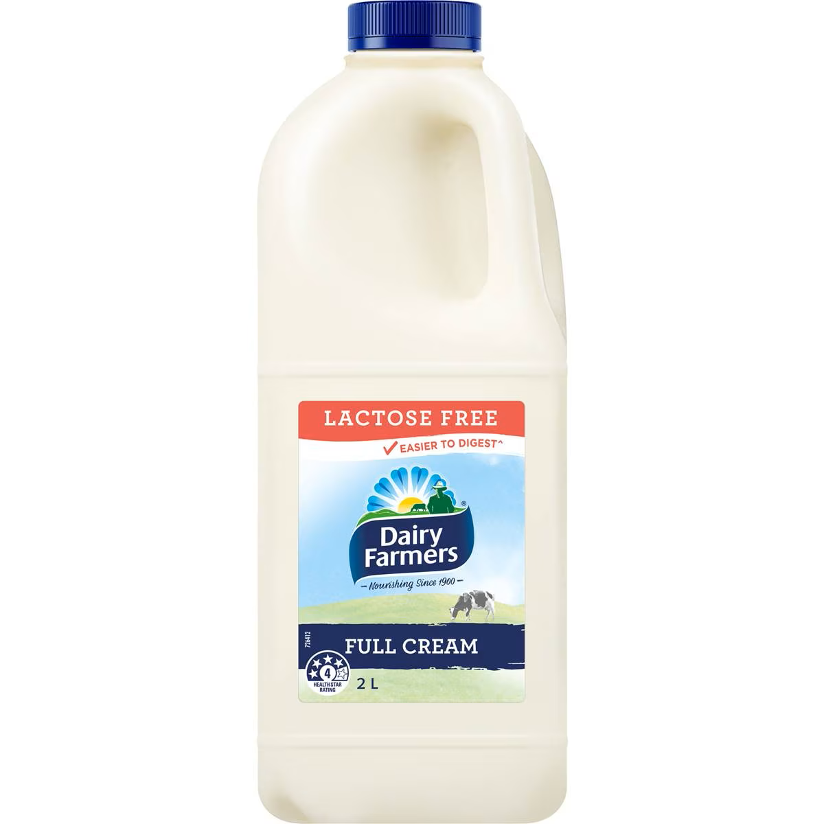 Dairy Farmers Full Cream Milk Lactose Free 2L