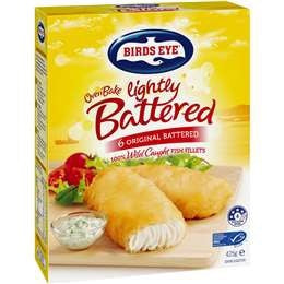 Birds Eye Fish Fillets Lightly Battered 425g