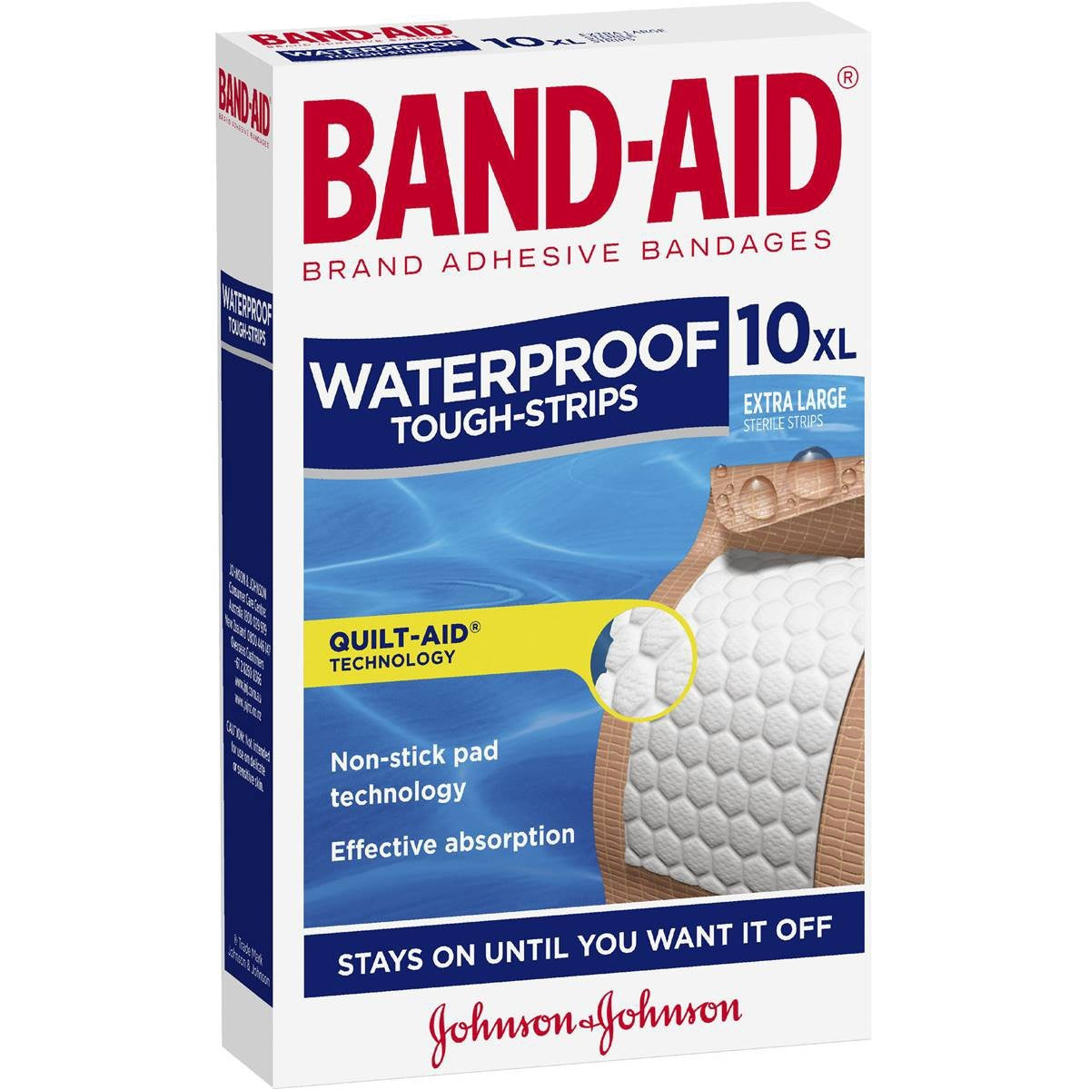 Band Aid Waterproof Tough Strips Extra Large 10pk