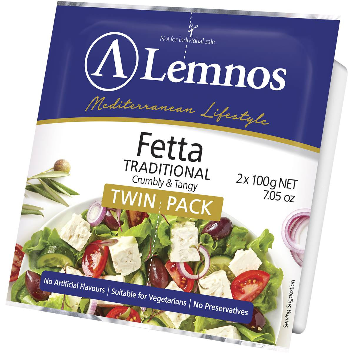 Lemnos Traditional Fetta Cheese Twin Pack 2x100g