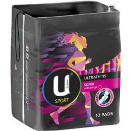 U By Kotex Ultra Thin Sport Super Wing 10pk